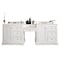 James Martin Vanities De Soto 94in Double Vanity Set, Bright White w/ 3 CM White Zeus Quartz Top 825-V94-BW-DU-WZ - alternate 7